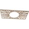 Ekena Millwork Hoover Wood Fretwork Pierced Ceiling Medallion, Red Oak, 28"W x 14"H x 10 3/8"ID x 3/8"T CMWP28X14X0375HORO - alternate 3